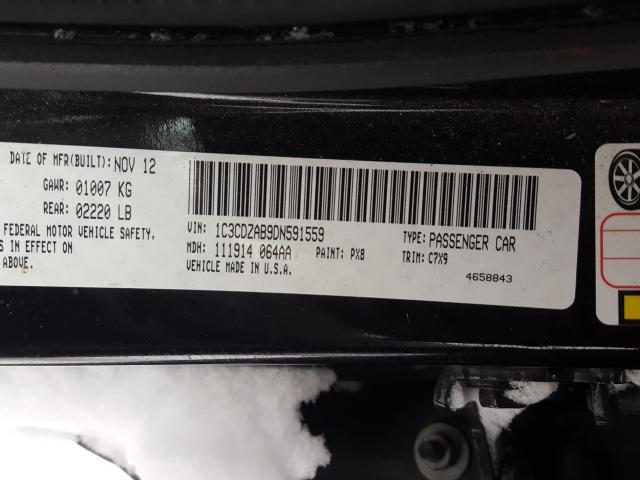 2013 DODGE AVENGER SE 1C3CDZAB9DN591559