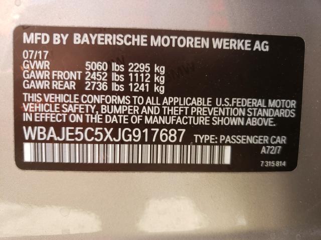 2018 BMW 540 I WBAJE5C5XJG917687