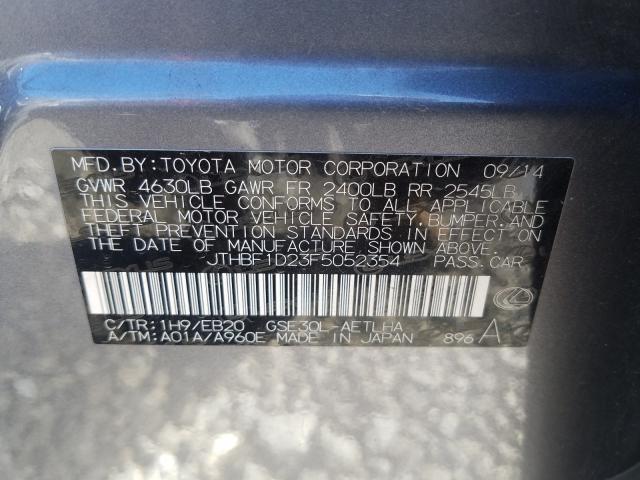2015 LEXUS IS 250 JTHBF1D23F5052354