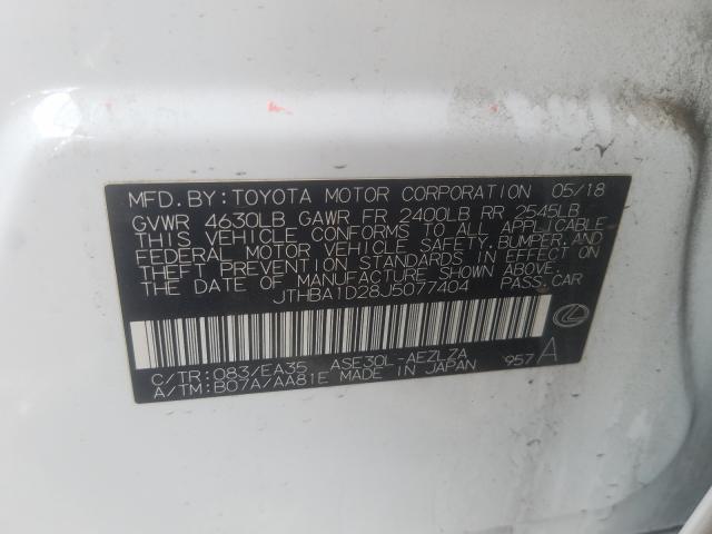 2018 LEXUS IS 300 JTHBA1D28J5077404