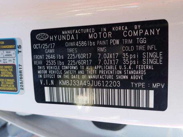 2018 HYUNDAI TUCSON SEL KM8J33A49JU612203