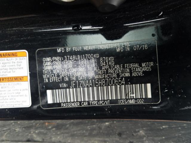 2017 TOYOTA 86 BASE JF1ZNAA15H8700654