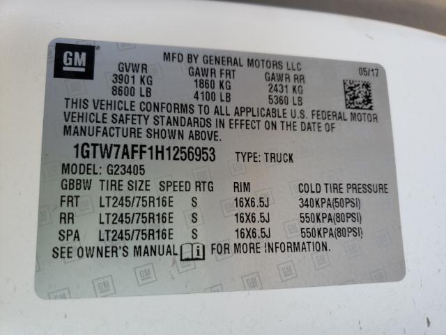 2017 GMC SAVANA G25 1GTW7AFF1H1256953