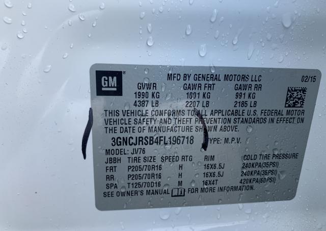 2015 CHEVROLET TRAX 1LT 3GNCJRSB4FL196718