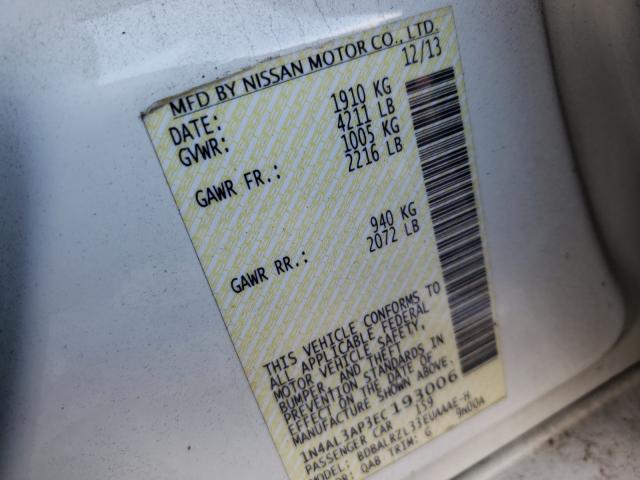2014 NISSAN ALTIMA S 1N4AL3AP3EC193006