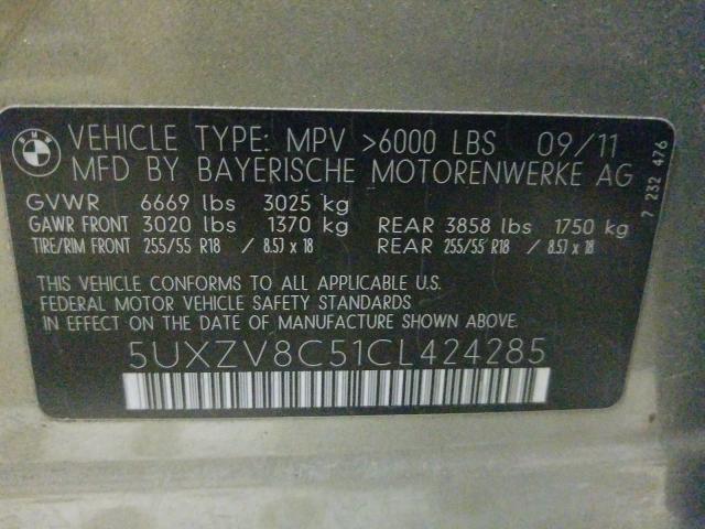 2012 BMW X5 XDRIVE5 5UXZV8C51CL424285
