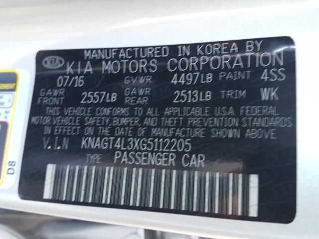 2016 KIA OPTIMA LX - KNAGT4L3XG5112205