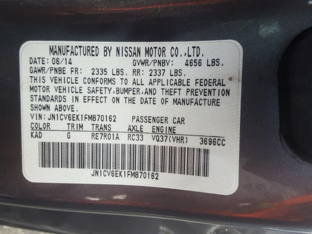 2015 INFINITI Q60 JN1CV6EK1FM870162