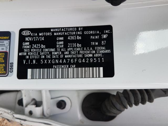 2015 KIA OPTIMA 5XXGN4A76FG429511