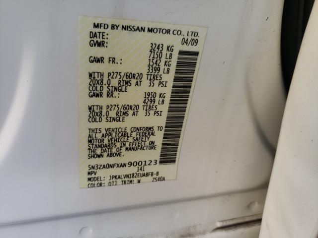 2010 INFINITI QX56 5N3ZA0NFXAN900123