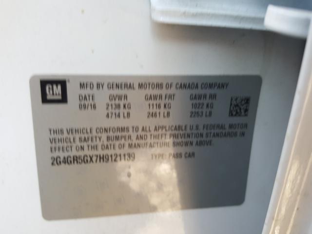 2017 BUICK REGAL PREM 2G4GR5GX7H9121139