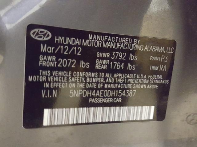 2013 HYUNDAI ELANTRA GL 5NPDH4AE0DH154387