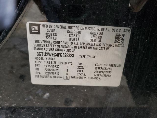 2015 GMC SIERRA K15 3GTU2WEC4FG329323