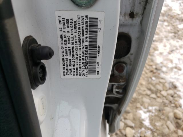 2014 HONDA CIVIC EXL 19XFB2F9XEE080668