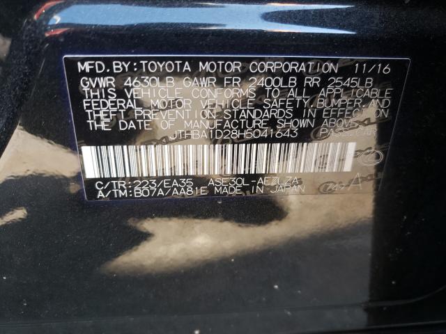 2017 LEXUS IS 200T JTHBA1D28H5041643