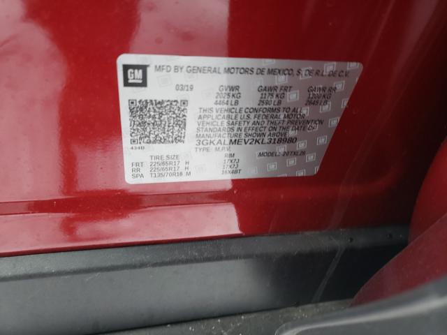 2019 GMC TERRAIN SL 3GKALMEV2KL318980