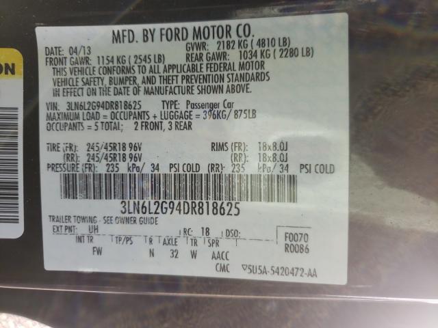 2013 LINCOLN MKZ 3LN6L2G94DR818625