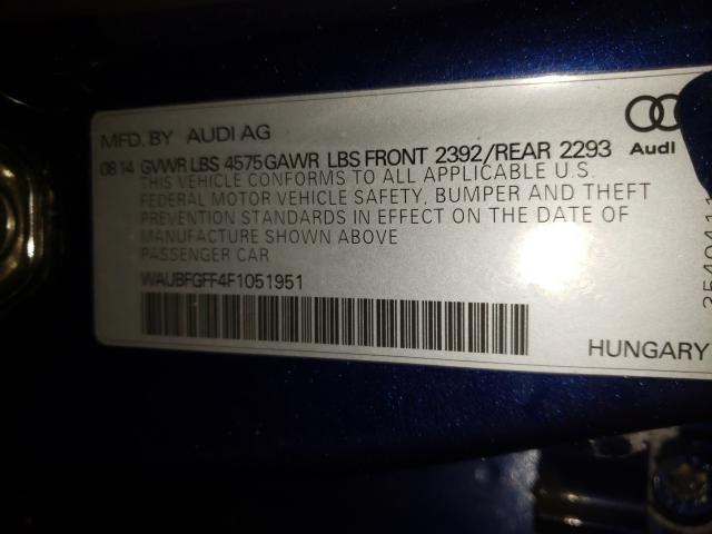 2015 AUDI S3 PREMIUM WAUBFGFF4F1051951