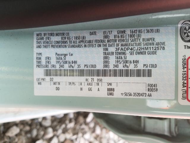 2017 FORD FIESTA TIT 3FADP4CJ2HM112578