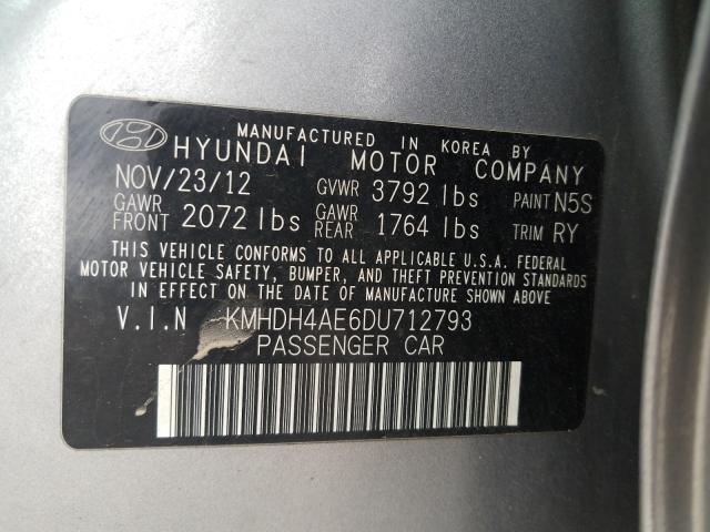 2013 HYUNDAI ELANTRA GL KMHDH4AE6DU712793