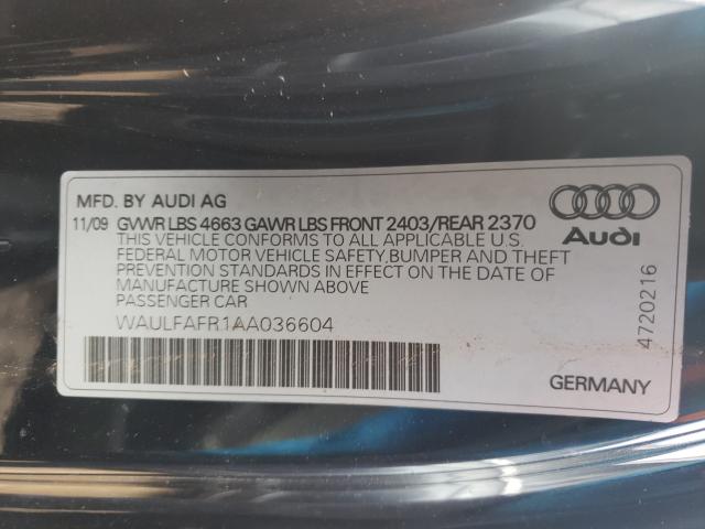 2010 AUDI A5 PREMIUM WAULFAFR1AA036604