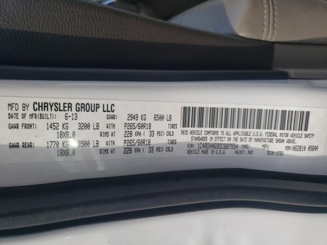 2013 DODGE DURANGO SX 1C4RDHAG9DC687554