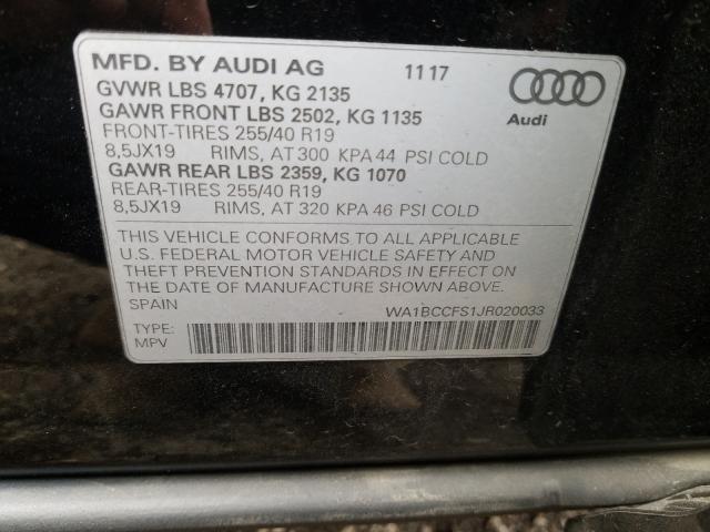 2018 AUDI Q3 PREMIUM WA1BCCFS1JR020033
