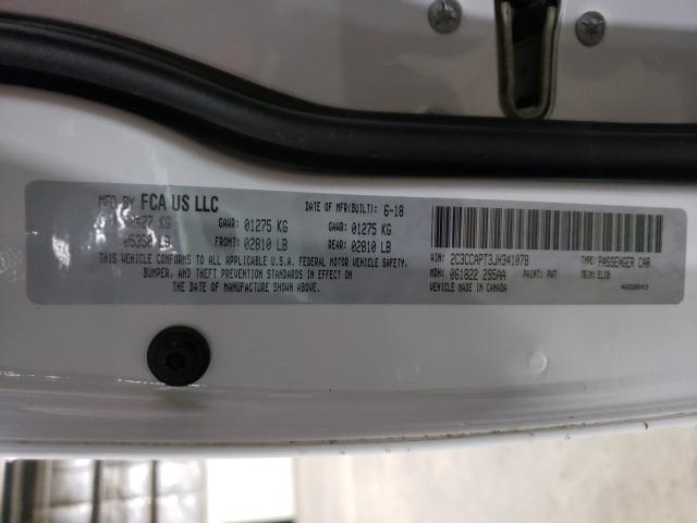 2018 CHRYSLER 300C 2C3CCAPT3JH341078