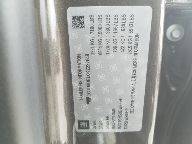 2019 GMC SIERRA K15 1GTU9DEL0KZ222649