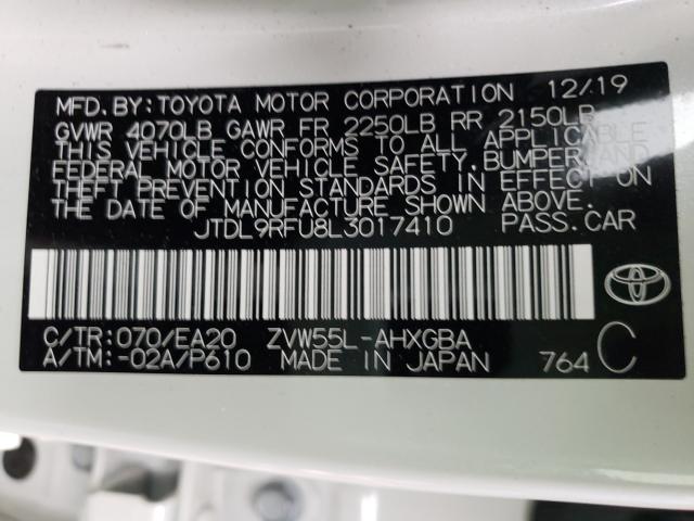 2020 TOYOTA PRIUS LE JTDL9RFU8L3017410