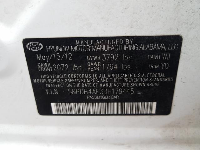 2013 HYUNDAI ELANTRA GL 5NPDH4AE3DH179445