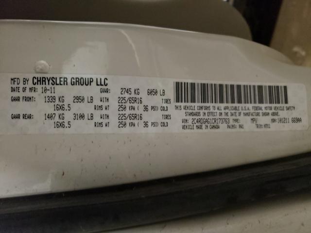 2012 DODGE RAM VAN 2C4RDGAG1CR173763