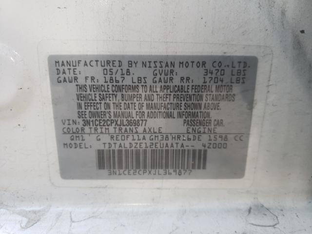 2018 NISSAN VERSA NOTE 3N1CE2CPXJL369877