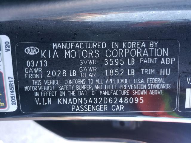 2013 KIA RIO EX KNADN5A32D6248095