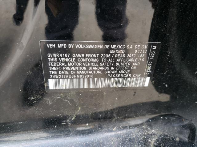 2017 VOLKSWAGEN GOLF S 3VW217AU6HM039018