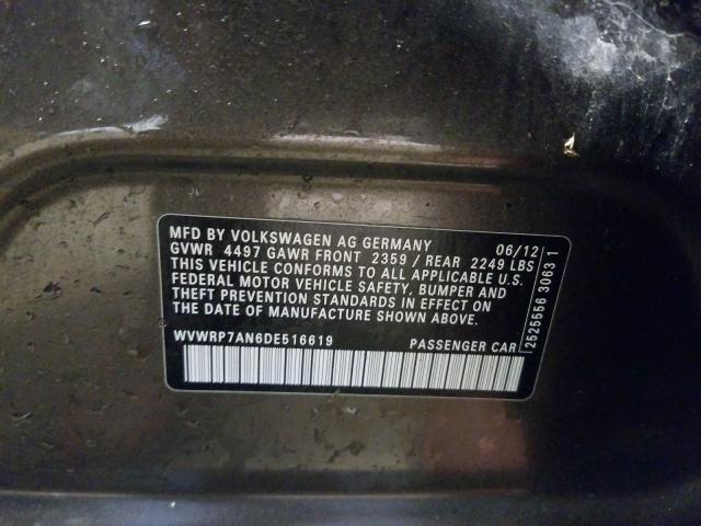 2013 VOLKSWAGEN CC LUXURY WVWRP7AN6DE516619