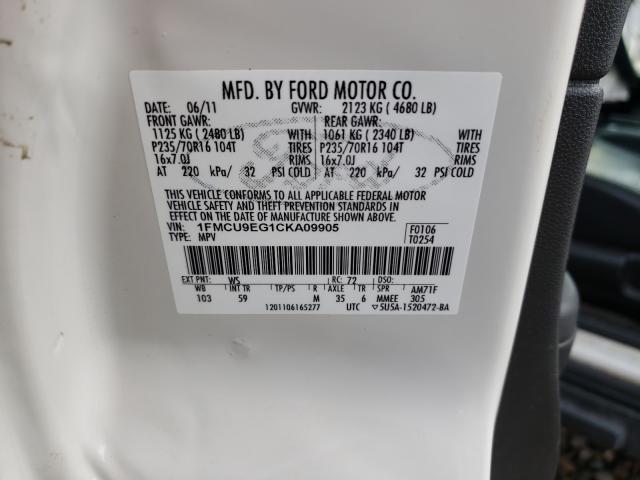 2012 FORD ESCAPE LIM 1FMCU9EG1CKA09905