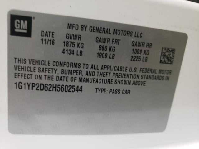 2017 CHEVROLET CORVETTE Z 1G1YP2D62H5602544