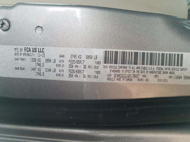 2016 DODGE GRAND CARA 2C4RDGCG1GR178027