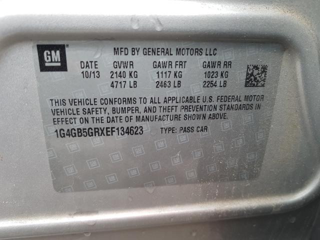 2014 BUICK LACROSSE 1G4GB5GRXEF134623