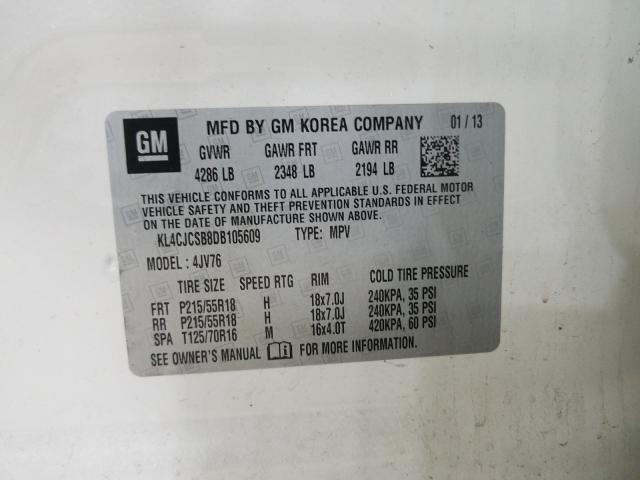 2013 BUICK ENCORE KL4CJCSB8DB105609