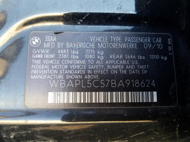 2011 BMW 335 XI WBAPL5C57BA918624