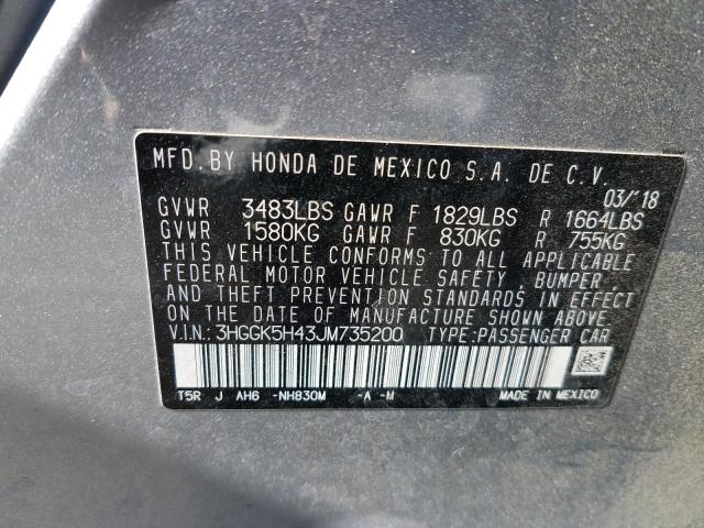 2018 HONDA FIT LX 3HGGK5H43JM735200