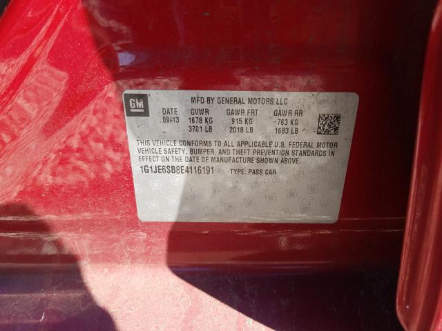 2014 CHEVROLET SONIC LTZ 1G1JE6SB8E4116191