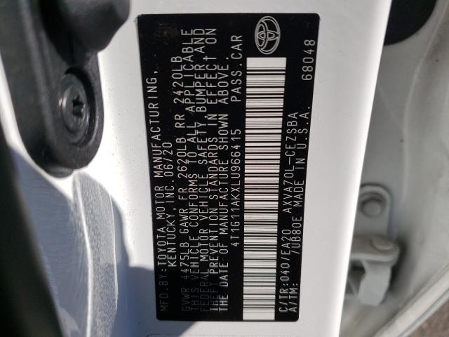 2020 TOYOTA CAMRY SE - 4T1G11AKXLU966415