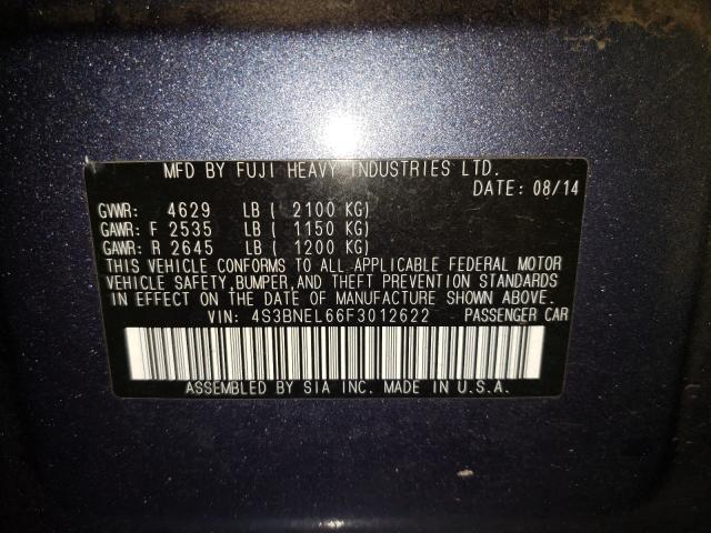 2015 SUBARU LEGACY 3.6 4S3BNEL66F3012622