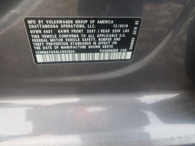 2020 VOLKSWAGEN PASSAT R-L 1VWMA7A34LC007520