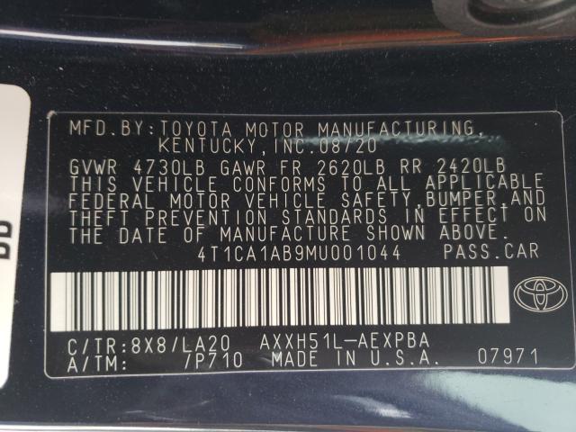 2021 TOYOTA AVALON LIM 4T1CA1AB9MU001044