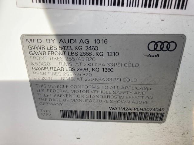 VIN WA1M2AFP5HA074049 2017 Audi Q5, Premium Plus no.10