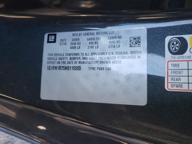 2017 CHEVROLET CAMARO SS 1G1FH1R75H0116565